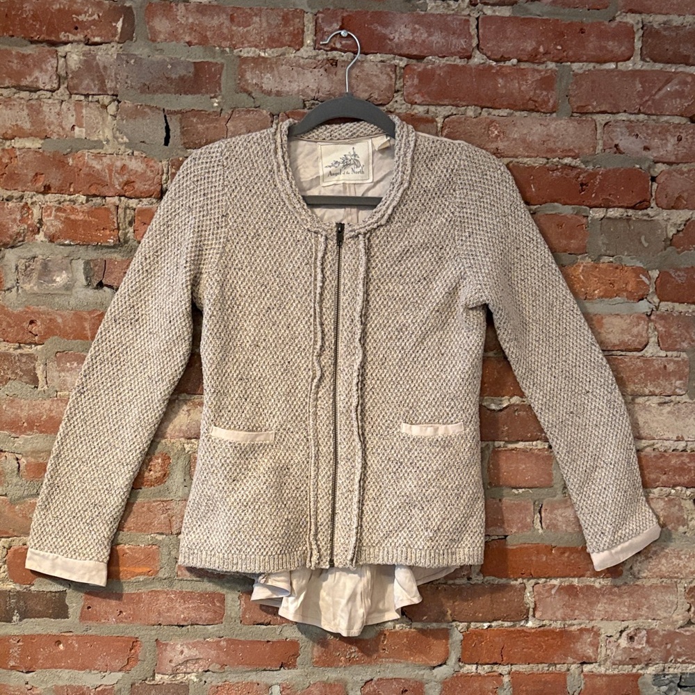 Chic Textured beige Jacket